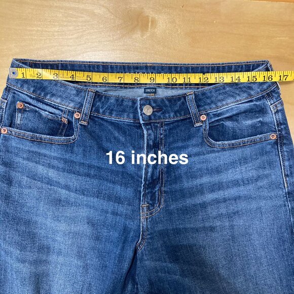 American Eagle Low-rise baggy wide leg size 10 short, raw back hem strech women - Picture 5 of 14